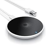 CSL - Kabelloses Ladepad Pad, Qi-Zertifiziert, Wireless Charger, Induktions Ladegerät für Smartphones kompatibel mit Samsung, Apple etc.