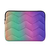 Retro Regenbogen Gradient Laptop Sleeve Case Laptoptaschen 15,6 Zoll Gesteppte Laptophülle Laptop Hülle Protector