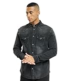 Brandit Riley Denim Shirt Long Sleeve, Farbe: Black, Größe: 3XL