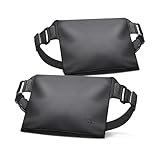 YOSH wasserdichte Tashce mit Verstellbarem Gürtel, 2 Stück Wasserfeste Beutel, Wasserdicht Bauchtasche Drybag Waterproof Bag für Outdoor Aktivitäten, Wassersport, Schwimmen, Bootfahren - Schwarz
