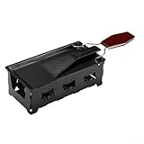 Tragbares Mini-Fondue-Set, Kerze, beheizter Käse-Schmelztopf aus Eisen, hergestellt für drinnen und draußen, Camping, Küche, Verwendung mit hitzebeständigem Schaber