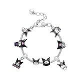 Kuroml Armband, Kuroml Bracelet, Kuroml Anhänger Schmuck Bracelet, Edelstahl für Damen, Armschmuck, Kuroml Glitzerndes Bettelarmband Geschenk für Mädchen, Für Freunde Töchter Mutter Kollegen Frauen
