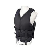 Rettungsweste, Schwimmweste Erwachsene, Schwimmhilfe Schnorchelweste,Schwimmwesten für Erwachsene, Schwimmhilfe Sicherheitsjacke, Auftriebsweste Kinder für Den Wassersport, Schwarz, L
