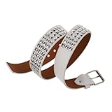 OATIPHO 1stk Gürtel Mit Nieten Nietengürtel Punk Taillenbund-accessoire Gürtel Für Hüftgurt Für Kleid Taillengürtel Jeansrockgürtel Hüftgurt Mit Nieten Gothic-gürtel Kette Weiß Kunstleder