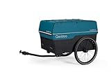 Qeridoo, Lastenanhänger Qubee XL, einfach faltbar, Verstaufach für das Verdeck, Trailer, Fahrradanhänger, Zurrgurte zur Ladungssicherung, sichere Strassenlage, Wimpel