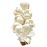 Weiße Blumen-Haarspange für Damen, Blumen-Haarspange, Weihnachtsdekoration, hochwertige Haarnadel, leicht, Blumenmuster, weiß