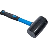 BGS 1962 | Gummihammer | Fiberglasstiel | schwarzer Kopf | Ø 65 mm | 720 g