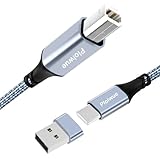 Druckerkabel 1 M Drucker USB Kabel USB A&USB C auf USB-B 2.0 für MacBook Pro, USB C MIDI-Kabel Neu-Nylon Geflochtene Nie Rupture für Yamaha Casio Digital Piano MIDI Controller