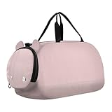Reisetasche für Jungen, Weekender, Übernachtung, Ombré-Violett, Cyan, Farbverlauf, Mädchen, Reisetasche, Reisetasche, mit Schultergurt, Sand Pink, Classic