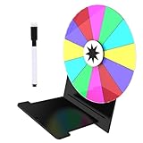 Générique Belohnungsrad, 30 cm Drehrad, 12 Fächer, Spielbrett mit trocken abwischbarem Marker für Familienabende, Wohnzimmer, Karneval, Klassenzimmer, Sammlungen