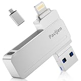 Pacljen USB-Stick für iPhone [MFi zertifiziert] 3 in 1 Pen Drive USB 3.0 mit Lightning und USB C, 512 GB externer Speicher für schnelle Backup, kompatibel mit iPhone/iPad/Android/Mac/PC (512 GB,