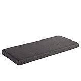 Gartenbankkissen für 2- / 3-Sitzer, Schaukelsitz, weich, waschbar, rutschfest, Sitzkissen für Terrasse, Küche, Esszimmer, Schaukelstuhl, Innen- und Außenbereich, Dunkelgrau, 165 x 45 x 5 cm
