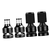 SEWACC 4 Stück Teiliges Stecknuss Adapter aus Vanadium Stahl Langlebig und Robust Schnellwechsel Mechanismus Passend für Schlagschrauber und Bohrmaschinen für Auto und Holzarbeiten