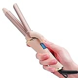 Mini-Lockenstab, 19 mm, Mini-Lockenstab, Lockenstab, Lockenstab, Mini-Haarglätter für kurze Haare mit 5 einstellbaren Temperaturen, PTC, schnelle Erwärmung, Keramik, doppelte Spannung