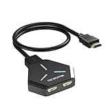 Buhdjfnke Dual-Port-Y-Splitter 4K30HZ HD-Kabel 1 in 2 Out - für LCD-Laptop, TV, Monitor, Kompatibler Adapter