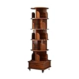 LICONG-2020 Buchständer, drehbares Bücherregal, 360-Grad-Heimaufbewahrung, Bilderbuchregal, einfaches Bodenregal, geschichteter Bücherschrank im Wohnzimmer, Bücherregal