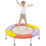 PY SUPER MODE 91,4 cm Kleinkind-Trampolin – verbessertes Kinder-Trampolin für den Innenbereich für Kinder ab 6 Jahren mit 77 kg maximaler Tragfähigkeit, einteiliges Sprungmatten-Design für verbesserte