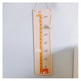 RRYPBOVG Messlatte Kinder Messlatte Holz Wand Meter Kind Wachstumsmesser Hängelineal Kinderzimmer Dekorationen Cartoon Giraffe Foto Requisiten(B)