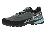 Scarpa Rapid XT WMN Zustiegsschuhe Damen mit atmungsaktiven Mesh Innenfutter und griffiger Vibramsohle | Wanderschuhe | Klettersteigschuhe | Trekkingschuhe midgray-Aqua EU 41,5