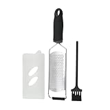 Reibe aus Edelstahl, tragbare Käsereibe, Käsereibe, Käsehobel, rostfrei, rutschfest, Zitronenreibe, ergonomisches Zestenschneidewerkzeug für Kartoffeln