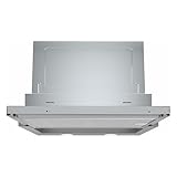 Bosch DFR067A52 Serie 4 Flachschirmhaube, 60 cm breit, Um- & Abluft, Made in Germany, EcoSilence Drive leiser und effizienter Motor, LED-Beleuchtung gleichmäßige Ausleuchtung, Kurzhubtasten