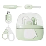 Nagelset für Kinder, Nagelset für Kinder, Nagelknipser 4 in 1 mit Deckel | Pflege der Pflege, sicher für Maniküre, Pinzetten und Nagelschere für Kindergarten n