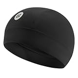 ROCKBROS Fahrrad Unterziehmütze Sommer UV Schutz UPF 50+ Fahrradkappe Unterhelm Mütze Atmungsaktive und Schnelltrocknende Kopfbedeckung Cycling Cap für Outdoor Sports Radfahren Unisex Schwarz