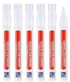 CXNXFD 6 Stück Fugenstift Weiß Fugenweiß Stift Reparatur Stift Fugenschwarz für Reparatur Marker Wasserdicht für Fliesen Wand Bodenfliesenfuge Boden Küchen und Badezimmern