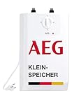 AEG Boiler BOI 5 U, Untertischboiler 5 Liter Niederdruck mit Stecker 230V für Küchenspüle + Wachbecken, 2 kW, Made in Germany, 204616