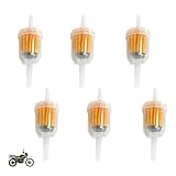 6er Set Benzinfilter,Kraftstofffilter,Universal 8mm Sprit Filter für Moped Motorrad Rasenmäher Roller Mofa PKW KFZ,Dieselfilter Transparenter Bauweise,Mehrweg Kraftstofffilter mit Hoher Dichte