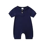 KIDDLETOWN Baby Strampler Neugeborene, Unisex Kurzarm Baby Schlafanzug, Baby Kleidung Jungen Mädchen Sommer Outfit, Kurzarm Schlafstrampler Schlafanzug, Kurz Baby Schlafanzug für 0-12 Monate