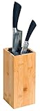 Kesper 58022 Messerblock, Bambus, Braun, 10 x 10 x 23 cm