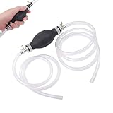 Funalix Manuelle Siphon Pumpe,Multifunktions Flüssigkeitssauger,Mit Messingverbindungen 2M Rnglebigen PVC Sahlauch Schlauchklemme,Absaugpumpe für Auto, Boot, Motorrad und Benzin