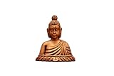 ABI Groups Teracotta Buddha Idol Statue Golden Color 11 cm Höhe Home and Decor