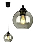 FKL DESIGN Home Deco Deckenlampe Pendellampe Hängelampe Wandlampe Tischlampe Leuchte Pendelleuchte Kugel Schwarz Grau Weiß Lampe aus Serie N100 verschiedene Varianten (Z1)