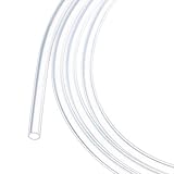 Rebower Silikonschlauch Lebensmittelecht 2mm ID x 3 mm OD, 2 Meter Kondensatschlauch, Transparenter Wasserleitung für Pumpen, Siphons, Entwässerung, Bewässerung