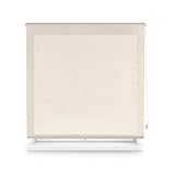 Blindecor Ara | Lichtdurchlässiges Rollo | Leinen | 120 x 200 cm (BxH) | Stoffgröße 117 x 195 cm | Rollos für fenster