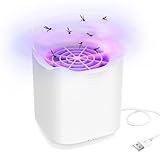 Insektenvernichter, USB Elektrischer Elektrisch Fliegenfalle, Mückenfalle Mückenlampe, Moskito Killer Lampe mit Licht, Fruchtfliegenfalle für küche Innen Außen