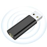 USB-Audio-Adapter – universelle Soundkarte, hochwertiger, treiberfreier externer Mikrofon-Kopfhörer-Anschluss | Tragbares PC-Zubehör, Büro für Musik-Video-Kommunikation, Konferenzanwendung