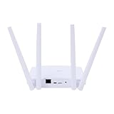 Cuifati 4G-LTE-Router mit SIM-Kartensteckplatz, Mobiler 300-Mbit/s-WLAN-Hotspot mit 4 Antennen, WAN-LAN-Schnittstelle, Unterstützt Bis zu 32 Benutzer, für Home-Office-Reisen