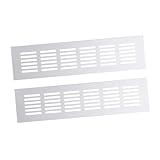 ORFOFE 2 Stück Aluminiumlegierung Lüftungsgitter Rechteckiges Belüftungsgitter für Schrank und Kabinett Luftzirkulation Ventilationsabdeckung für Innenbereich und Küche