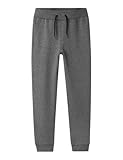 NAME IT Jungen Jogger Nkmsweat Pant Bru Noos, Dark Grey Melange, 134