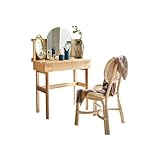 ksjdieunf Schminktisch Holz Frisierkommode mit Hocker Schlafzimmer Lagerschrank Einfache Rattan Waschtisch Zum Anziehen