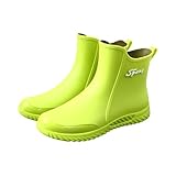Regenstiefel Herren Halbhoch - Gummistiefel Damen Kurz Wasserdicht Leichte Regenboots Rutschfeste Schlupfstiefel Atmungsaktiv Regenschuhe Komfort Gartenschuhe Outdoor Reitstiefel