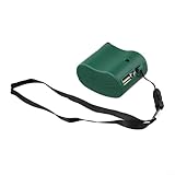 USB-Dynamo-Ladegerät mit Handkurbel, leichtes Outdoor-Netzteil (schwarz), 2 Stück