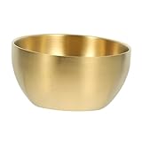 Didiseaon Edelstahl Reis Suppenschüssel Doppellagig Isoliert Stil Hitzebeständig für Hotel Küche und Familienfeiern Geeignet