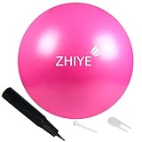 ZHIYE Pinker Pilates-Ball, 75 cm, Yoga-Übungsball, Core-Fitness-Bender, Yoga, Stabilität, Barre, Training, Physiotherapie, Schweizer Ball, Fitnessstudio, Zuhause
