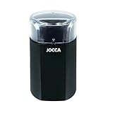 JOCCA Elektrische Kaffeemühle, 60 g, Edelstahlklingen, leistungsstarker AC-Motor, für Kaffee, Gewürze, Samen und Nüsse