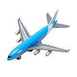 VOSSOT Airbus A380 Flugzeug Spielzeug – Mini Metall Flugzeug Modell mit Rückziehfunktion, Airplane Modelle, Perfekt als Flughafen Spielzeug und Geschenk (14 cm Länge)