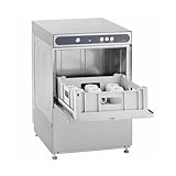 GastroHero ECOLINE-GSM40SL Gläserspülmaschine I Spülmaschine mit Laugenpumpe, Reiniger- und Klarspüldosierer I Korbmaß 40 cm I Geschirrspüler Gastronomie